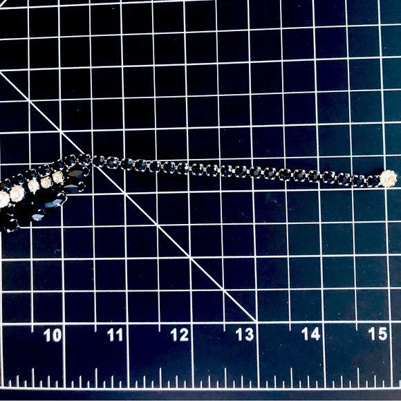 Vintage WEISS Black Crystal Demi Parure Necklace Bracelet Set - Picture 11 of 17